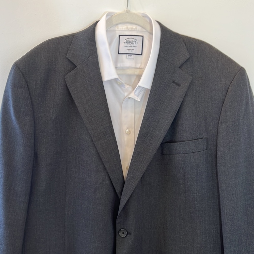 Joseph & Feiss Men's 100% Wool Sports Coat Gray 48L